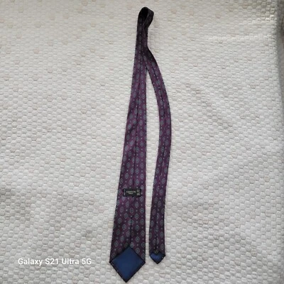 Corbata Lanvin Paris Hombre Nueva Sin Etiquetas Color Borgoña 100% Seda Hecha en Italia Foto 1 de 4