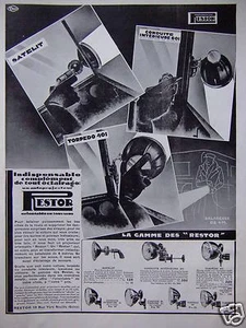 PUBLICITÉ AUTOPROJECTEUR RESTOR INDISPENSABLE DE TOUT ÉCLAIRAGE - Foto 1 di 1