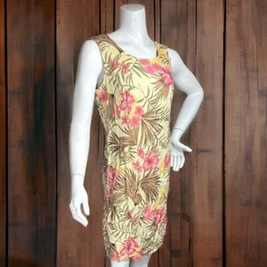 VINTAGE Deadstock 90’s Hawaiian Dress Bahama Beach Shift Tank Style Size 10 - Picture 1 of 8