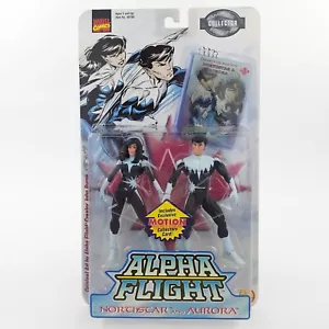 Alpha Flight Northstar Aurora Action Figure Hold Hands Hero 1999 Collector Card - Picture 1 of 12