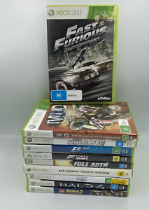 Xbox 360 Game Lot Bundle x10  Fast and Furious, Forza, SSX, Halo