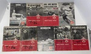 Boy Scouts Of America Merit Badge Book 1960’s Lot of 9 Condition In Description - Picture 1 of 12