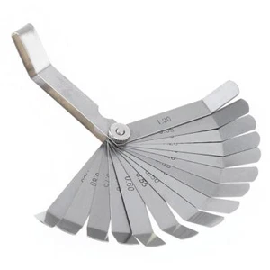 0.05 - 1mm Curved Feeler Gauge 16 Blades Stainless Steel Metric Filled US - Picture 1 of 12