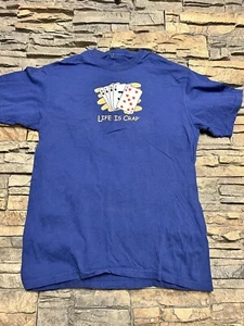 Life is Crap Sz S Shirt Royal Straight Flush (Almost) Casino Gambling - Picture 1 of 6