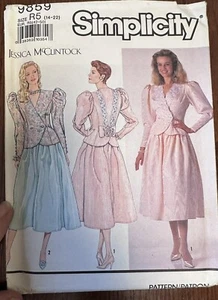 Simplicity 9859 SEWING PATTERN EVENING BRIDAL PARTY DRESS Sz 14-22 Uncut - Picture 1 of 2