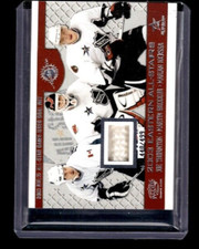 2003-04 Pacific Hockey Joe Thornton Martin Brodeur Marian Hossa #1 Goal Net /499