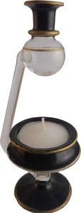 Vintage Candle Holder and Essential Oil Burner Diffuser Glass Round Tube Antique - Picture 1 of 3