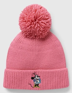 Baby Gap Pink Minnie Mouse Pom Pom Beanie Small Medium Toddler 2-3 years Disney - Picture 1 of 12