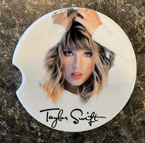 Taylor Swift Portrait Inspired Car Coaster 2.5" Across Swiftie Car Decor - Picture 1 of 4