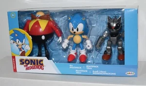 Sonic The Hedgehog Classic 3 Pack - Dr. Eggman - Sonic - Mecha Sonic 4" Figure - Picture 1 of 2