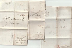 1823/39 3 LONDON SOLICITORS LETTER EXTRA 1d CHARGES TO WELLER NORWOOD AT CHARING - Picture 1 of 3