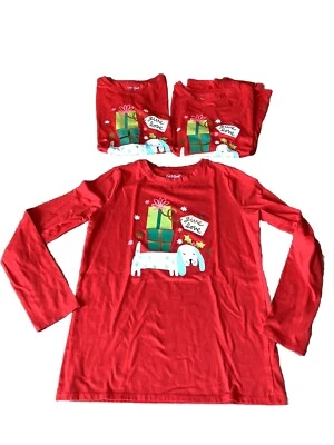 Cat & Jack Long Sleeve Shirt Youth Girl Size XL 14 16 Red Holiday Dog Love EUC - Image 1 of 4