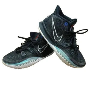 Nike Mens Kyrie 7 Brooklyn Nets 2020 Size 8.5 Black Air Zoom Sneakers Basketball - Picture 1 of 15