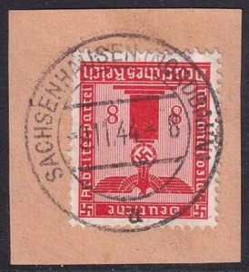 GERMANIA FRANCOBOLLO / ANNULLO "SACHENHAUSEN (NORDBAHN)" 1944 - Foto 1 di 1