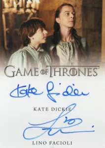 Game of Thrones Complete Series Vol 1 Auto Kate Dickie and Lino Facioli - Picture 1 of 1