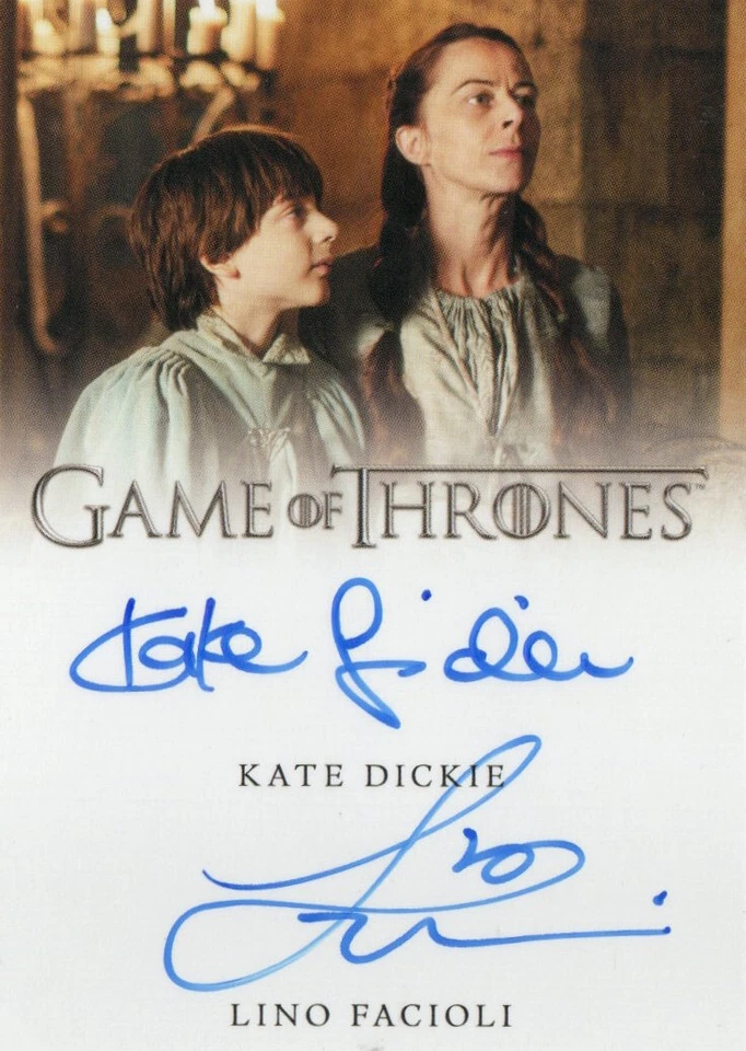Game of Thrones Complete Series Vol 1 Auto Kate Dickie and Lino Facioli - Image 1 of 1