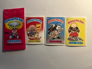 GARBAGE PAIL KIDS SERIES 1 UK EDITION NASTY NICK + OOZY SUZY + WRINKLY RIKKI - Picture 1 of 6