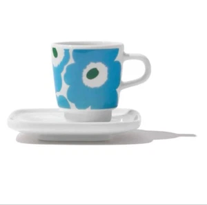 Marimekko × Blau Flasche Kaffee Unikko Espressotasse & Untertasse Set Limited Edition - Bild 1 von 5