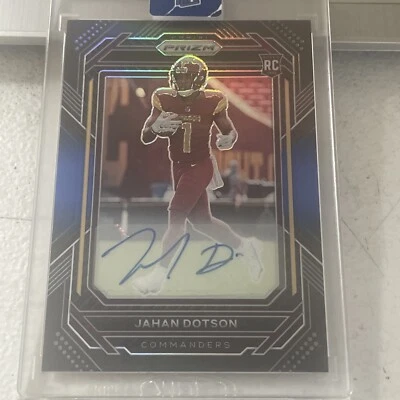 Jahan Dotson 2022 Chronicles - Prizm Black Blue Signatures #PB-15 18/25 (AU, RC) - Image 1 of 3