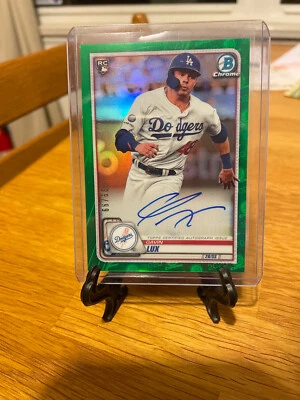 2020 Bowman Chrome Gavin Lux Green Refractor Rookie Auto /99 #CRA-GL RC - Image 1 of 2