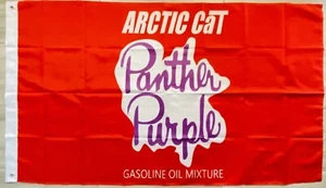 ARCTIC CAT VINTAGE FLAG BANNER DRAPEAU SNOWMOBILE MAN CAVE GARAGE 440 Jag long - Imagen 1 de 1