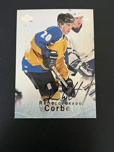 1996 Upper Deck Be A Player Rene Corbet Card Autograph NHL Colorado - Picture 1 of 4