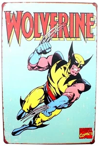 Marvel Comic American US X-men Superhero Wolverine Tin Metal Door Wall Sign - Picture 1 of 1