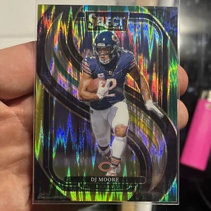 2024 Panini Select Premier Level Green and Yellow Shock Prizm #151 DJ Moore - Picture 1 of 2