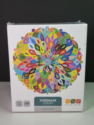 Quebra-cabeça redondo Blooming Color 1000 peças 14+ novo - Imagem 1 de 2