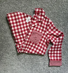 Lands End Draper James Flanell Langarm Sleepshirt Nachthemd Gr. L Taschen - Bild 1 von 7