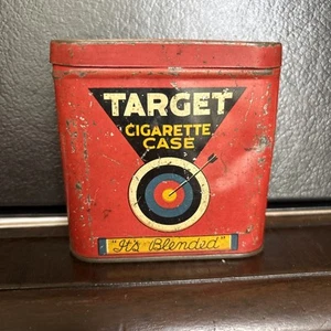 VINTAGE ADVERTISING  EMPTY TARGET  VERTICAL  POCKET  TIN    Cigarette case - Picture 1 of 5