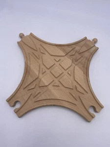 E46 4 Way intersection Switch wooden train track compatible with Thomas, Brio - Picture 1 of 5