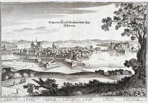 Schwerin Mecklenburg-Vorpommern engraving Kupferstich Merian 1650 - Picture 1 of 1