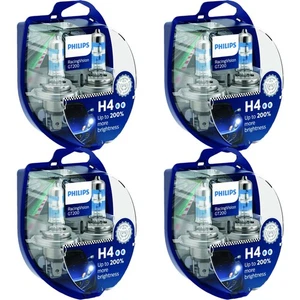4x Philips RacingVision GT200 DuoPack H4 Halogen bis zu 200% mehr Licht 60/55W - Bild 1 von 5
