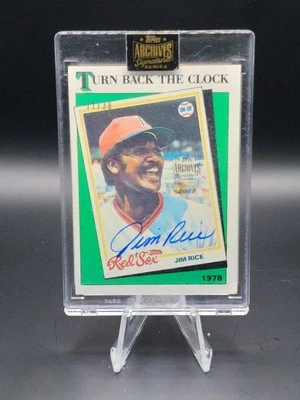 Topps Archives 2021 Jim Rice 1978 Turn Back the Clock automático/38 Boston Red Sox  Foto 1 de 2