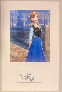 Kristen Bell Frozen matted signed index card with photo 11x17 #1 Anna Disney - Picture 1 of 2