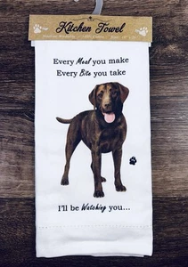 E&S Pets Labrador Küchentuch 100% Baumwolle, maschinenwaschbar lustiges Geschenk - Bild 1 von 4