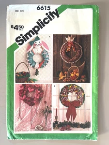 Patrón de coronas de temporada Simplicity años 80 6615 sin cortar - Imagen 1 de 2