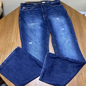 Cinch Jeans Mens 38x36”Blue Relaxed Fit Bootcut Distressed Western Denim - Picture 1 of 11