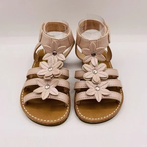 Rachel Shoes Lil Amira Light Pink Floral Sandals 7C Little Girls - Picture 1 of 8