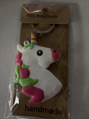 PVC Keychain Unicorn Handmade Keyring - Image 1 of 2