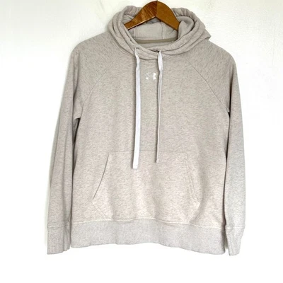 Sudadera Under Armour Para Mujer Pequeña Beige Jaspeado Manga Larga Sudadera con Capucha Foto 1 de 4