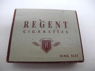 Caixa de papelão vintage King Size REGENT cigarros Regent Tobacco Corp. New York - Imagem 1 de 4