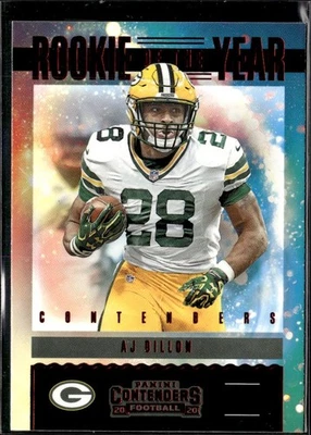 2020 Panini Contenders Rookie of the Year Contenders AJ Dillon Packers #RY-AJD - Image 1 of 2