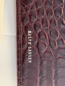 Authentic! Rare Polo Ralph Lauren Deep Purple Mens Aligator Wallet Purple Label - Picture 1 of 6