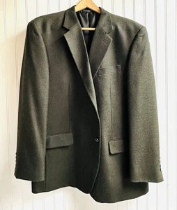 VTG JONES NEW YORK MEIER & FRANK MENS GREEN WOOL SUIT JACKET SPORT COAT Sz R44 - Picture 1 of 6