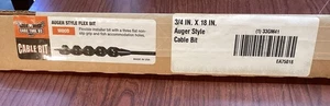 NEW SEALED EAGLE TOOL US EA75018 Auger Cable Bit, 3/4in Dia., 18in L C4 - Picture 1 of 3