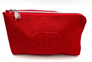 New! Christian Dior Cosmetic Makeup Bag Pouch Clutch ~ Small ~ Red - Picture 1 of 4