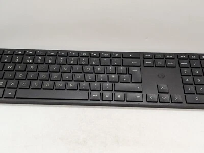 NO USB DONGLE HP 450 programmable wireless keyboard QWERTY UK black READ DESCRIP - Image 1 of 4