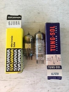 Pair Tung-Sol/Sylvania 6JU8 NOS Tubes Tested - Picture 1 of 1